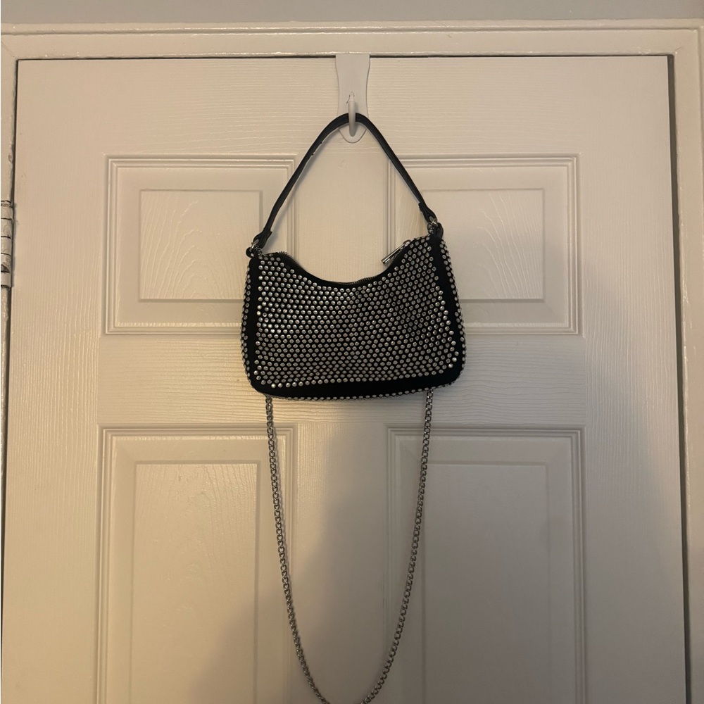 Black and Silver Studded Women's Bag